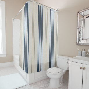 Classic Navy Blue Ticking Stripe Pattern