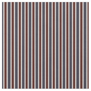 Classic Navy & Burgundy Vertical Stripes Fabric
