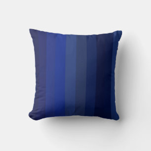 Classic Navy & Cobalt Vertical Stripes Throw Pillow