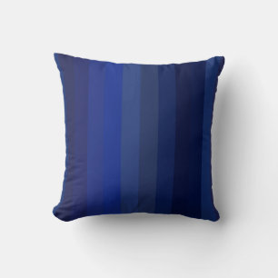 Classic Navy & Cobalt Vertical Stripes Throw Pillow