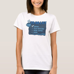 Classic Navy COFFEE PLAY WITH DOG Original Design T-Shirt