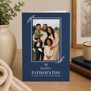 Classic Navy Father’s Day Photo Card