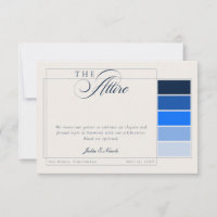 Classic Navy Ivory Calligraphy Formal Attire Code