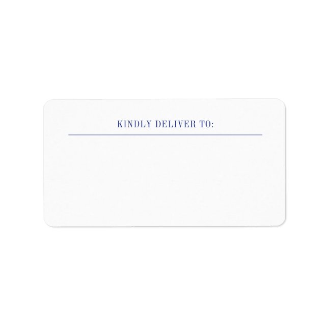 Classic Navy Recipient Labels (Front)