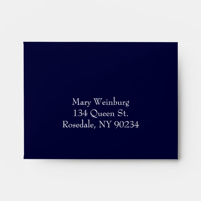 Classic Navy RSVP Envelope. Envelopes (Front)
