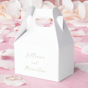 Classic Neutral Elegant Wedding Favor Box