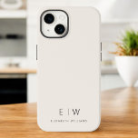 Classic Neutral Modern Minimalist Monogram Name Case-Mate iPhone 14 Case<br><div class="desc">Elevate your smartphone with our Classic Elegant Modern Minimalist Monogram Name iPhone Case. This meticulously designed case combines timeless sophistication with contemporary minimalism. Crafted to perfection, it not only protects your device but also adds a touch of personalized style. The monogram and name customization options make it uniquely yours, adding...</div>