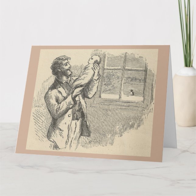 Classic New Baby Greeting Card (Front)