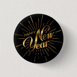 Classic New Year 2026 Pin Button