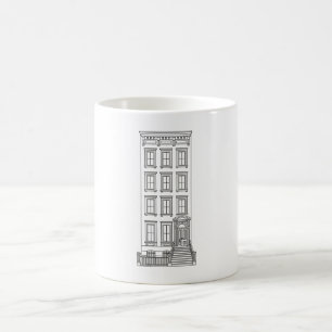 Classic New York Stoop Apartment Drawing Coffee Mug