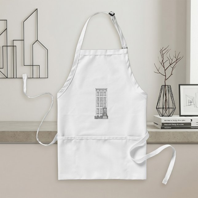 Classic New York Stoop Apartment Drawing  Standard Apron (Creator Uploaded)