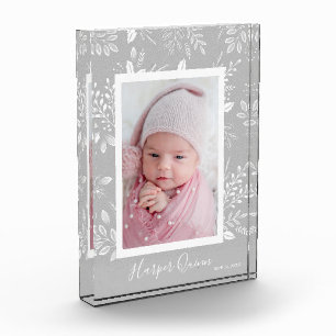 Classic Newborn Baby Birth Custom Photo Block