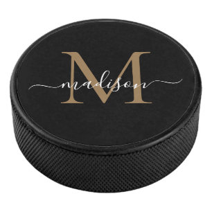 Classic Noir Monogramme Or Girly Feminine Script
