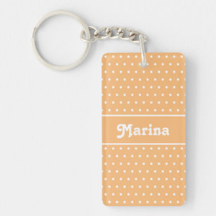 Classic Nom Cute Polka Dot Light Orange & Blanc