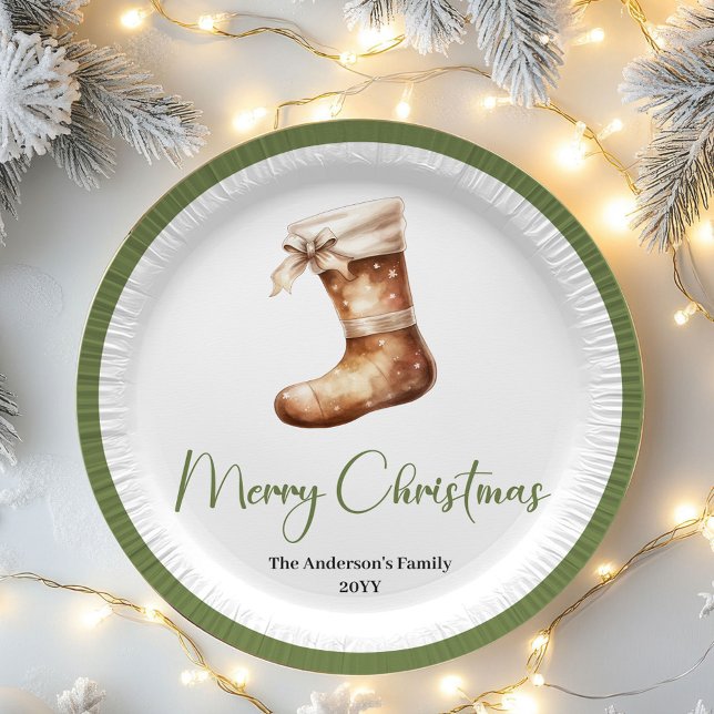 Classic Nordic Christmas Custom Family Tableware Paper Plate (Classic Nordic Christmas Custom Family Tableware)