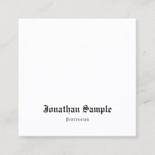 Classic Nostalgic Look Old English Text Elegant Square Business Card