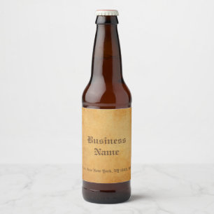 Classic Nostalgic Old Paper Look Elegant Template Beer Bottle Label