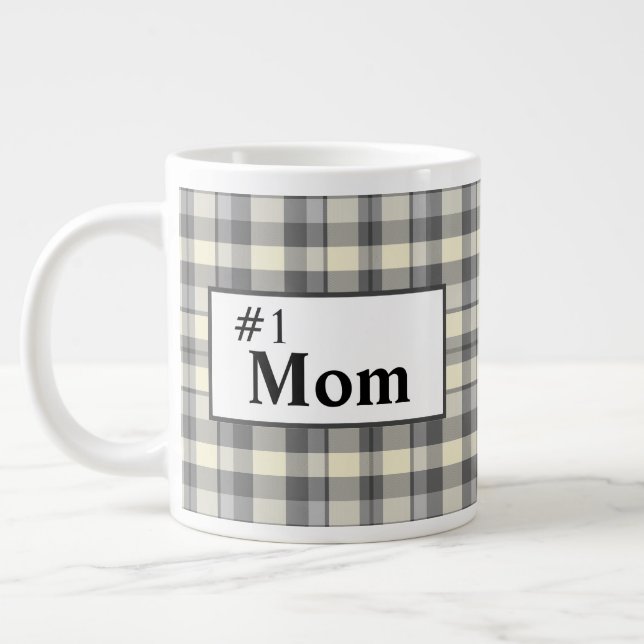 Classic Number One Mom Large Coffee Mug (Left)