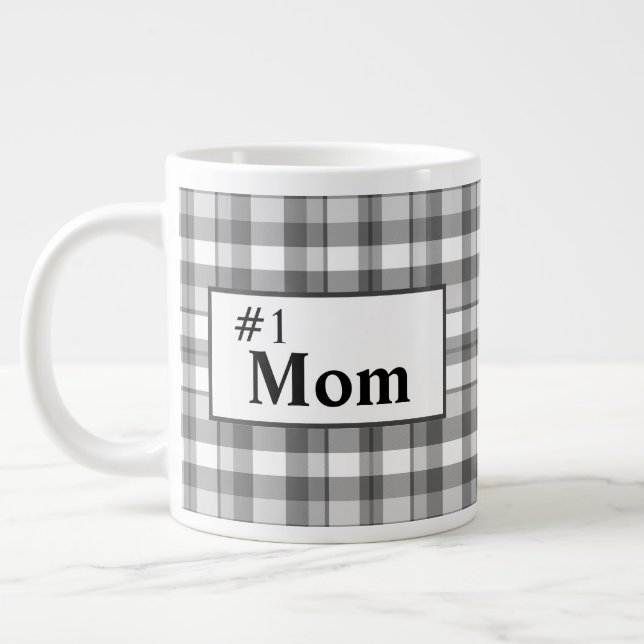 Classic Number One Mom Large Coffee Mug (Left)