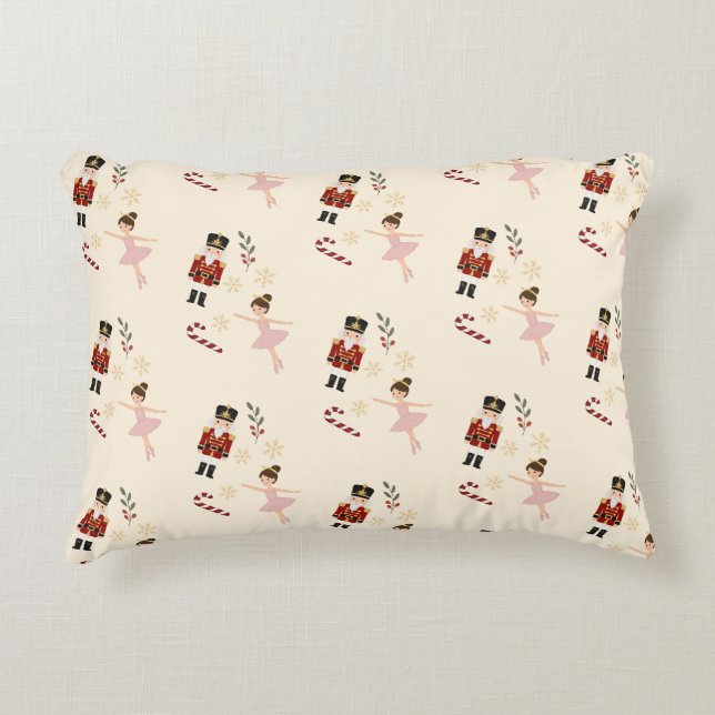 Classic Nutcracker Christmas Accent Pillow (Front)