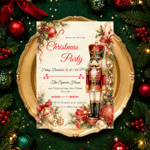 Classic Nutcracker Christmas Party Invitation