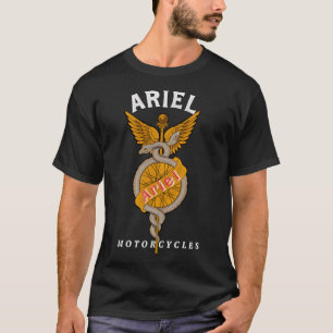 Classic Old Ariel Motorcycles Logo by MotorManiac  T-Shirt