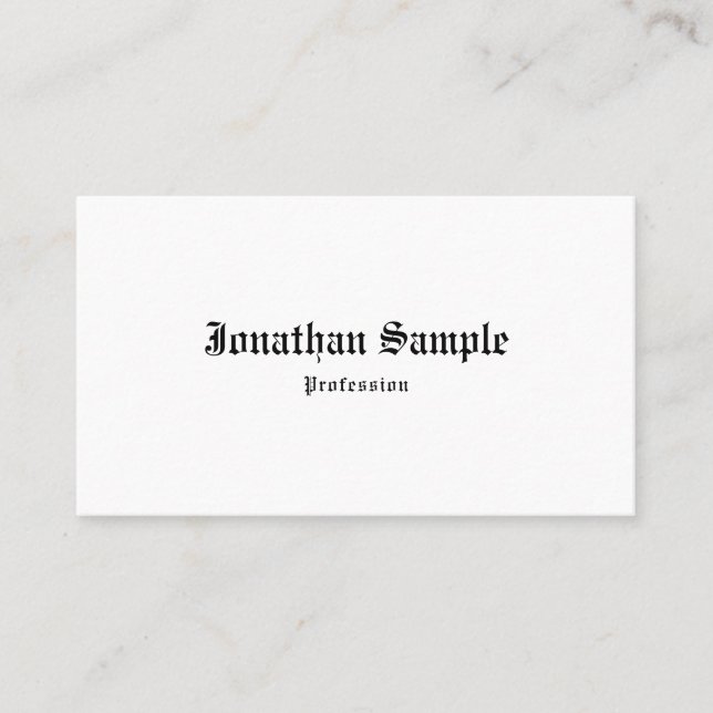 Classic Old English Text Nostalgic Look Template Business Card (Front)