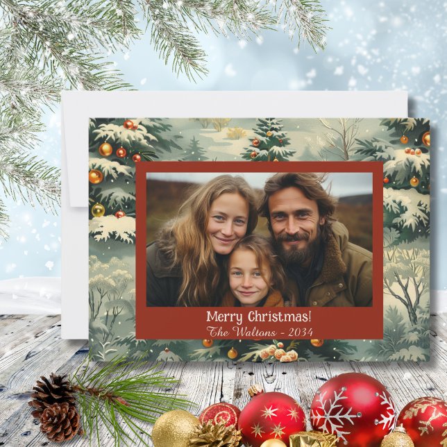 Classic Old Fashioned Christmas Tree Holiday Photo (Creator Uploaded)