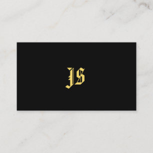 Classic Old Style Text Monogram Template Elegant Business Card