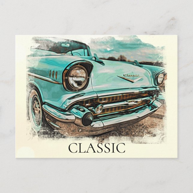 *~* Classic Old Vintage Antique Painting Retro Postcard (Front)