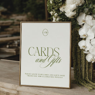 Classic Olive Green Cards & Gift Wedding Sign