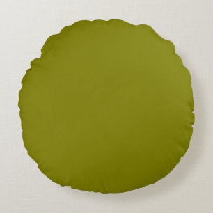 Classic Olive Green  Round Pillow