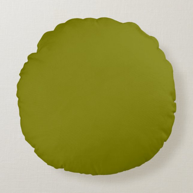 Classic Olive Green  Round Pillow (Front)