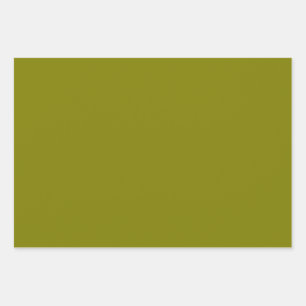Classic Olive Green  Wrapping Paper Sheet