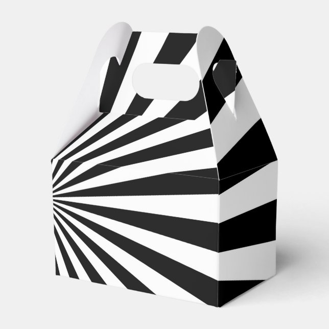 Classic Optical Burst Spinning Wheel Design Favor Box (Front Side)