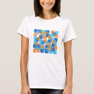 Classic Orange & Blue Squares tshirt