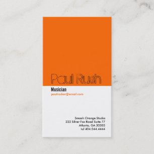 Classic Orange Divider Business Card 2