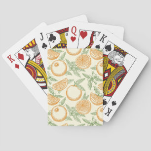 Classic Orange Fruit Pattern Playing Cards