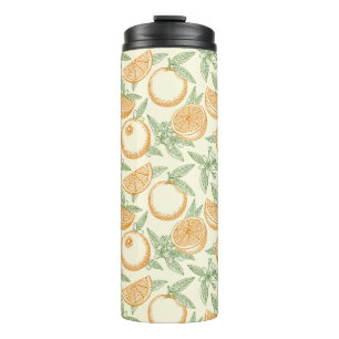 Classic Orange Fruit Pattern Thermal Tumbler