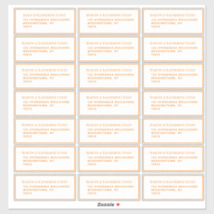 Classic Orange Guest Mailing Étiquette 21 Par Feui