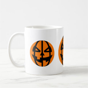 Classic Orange Jack-o'-Lantern Face Halloween Coffee Mug