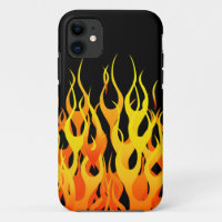 Classic Orange Racing Flames on Fire