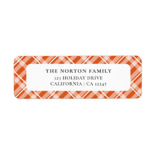 Classic Orange Tartan Plaid Farmhouse Family