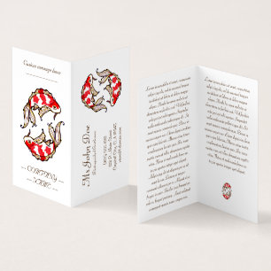 Classic oriental japanese koi carp fish  tattoo business card