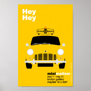 Classic Original Mini AA patrol van minimalist art Poster
