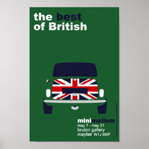 Classic Original Mini Cooper minimalist art Poster