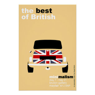 Classic Original Mini Cooper minimalist art Poster