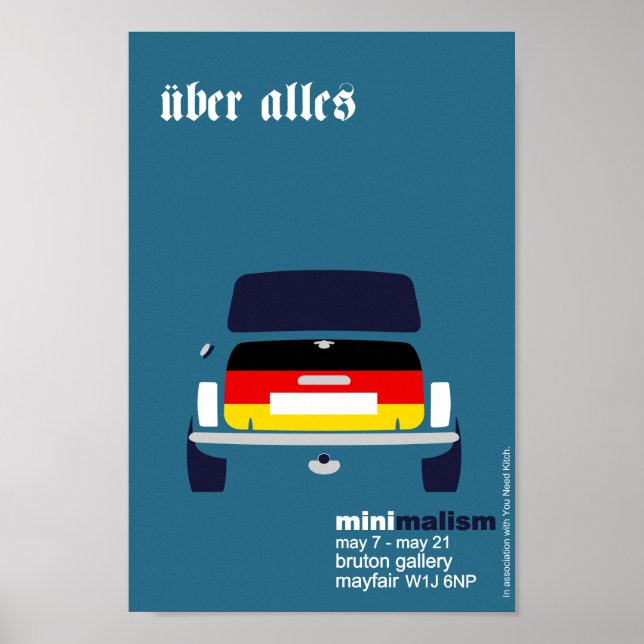 Classic Original Mini Cooper minimalist art Poster (Front)