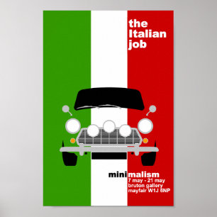 Classic Original Mini Cooper minimalist art Poster