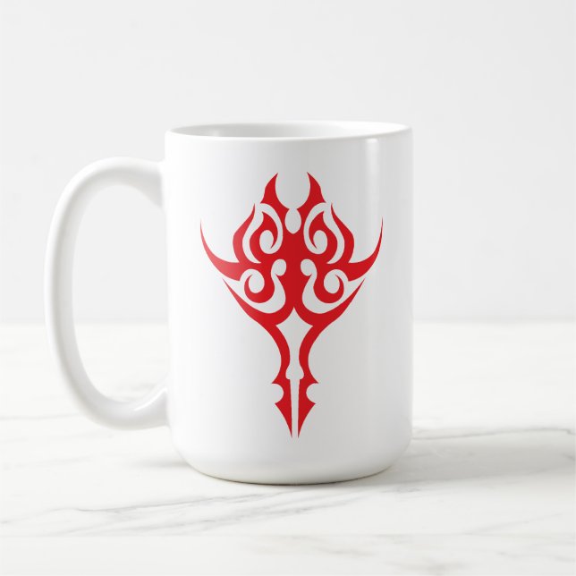 Classic Ornamental Floral Border Elegant Design Coffee Mug (Left)